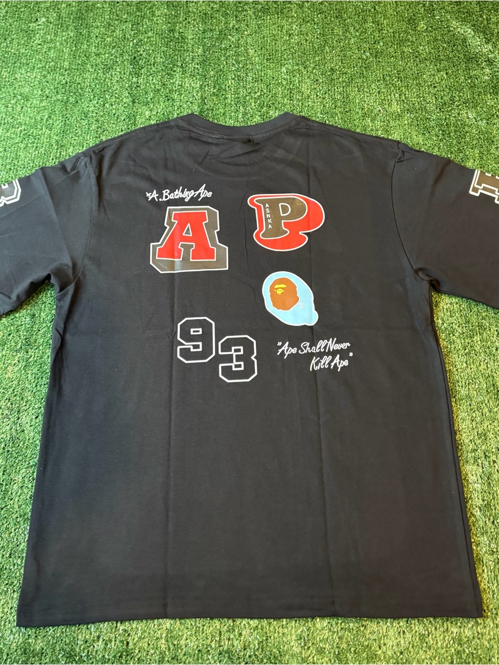 Bape Black Short Sleeve Logo Tee - Picture 3 of 9